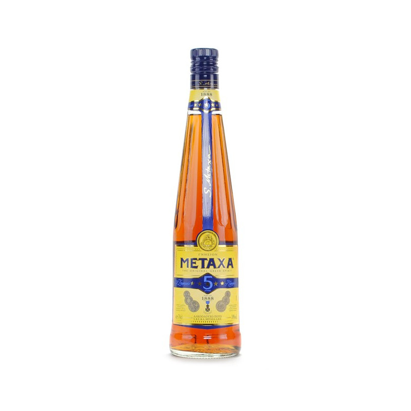 Metaxa 5 star brandy ou cognac grec spiritueux digestif ambré 38 degré