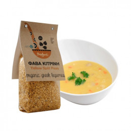 Pois cassés jaunes biologiques base indispensable de la fava grecque