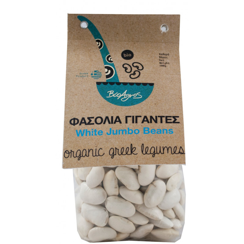 gros haricots blancs secs bio gigantes grecs de Prespes pour  fassolada