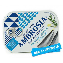 Sardines artisanales de Grèce à l'huile végétale en boite rangées main