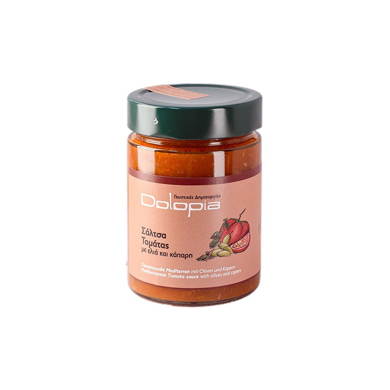 Sauce tomate aux olives et aux câpres - DOLOPIA - pot 350 g
