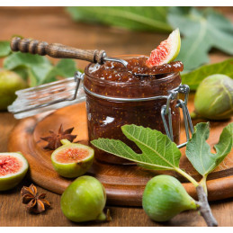 Confiture de figues allégée en sucre et préparée au miel du Mont Athos