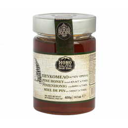 Miel  grec naturel de pin du Mont Athos non filtré non chauffé fruité
