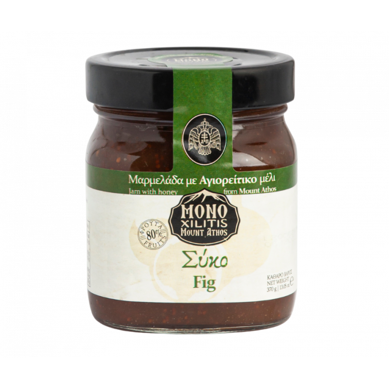 Confiture de figues allégée en sucre et préparée au miel du Mont Athos