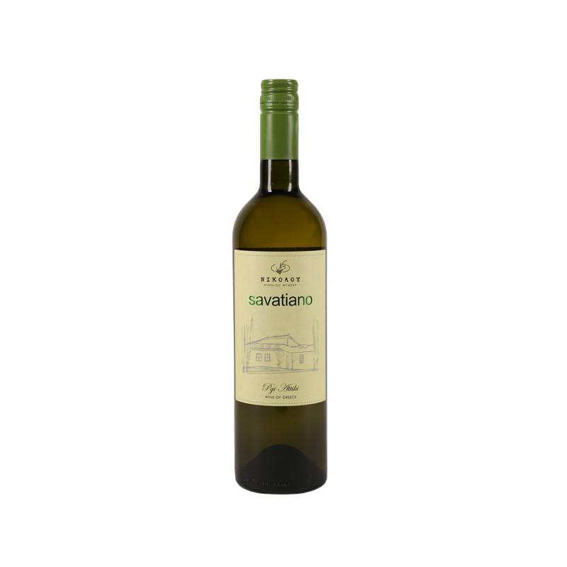 vin blanc grec sec  domaine NIKOLOU cépage  Savatiano élégant