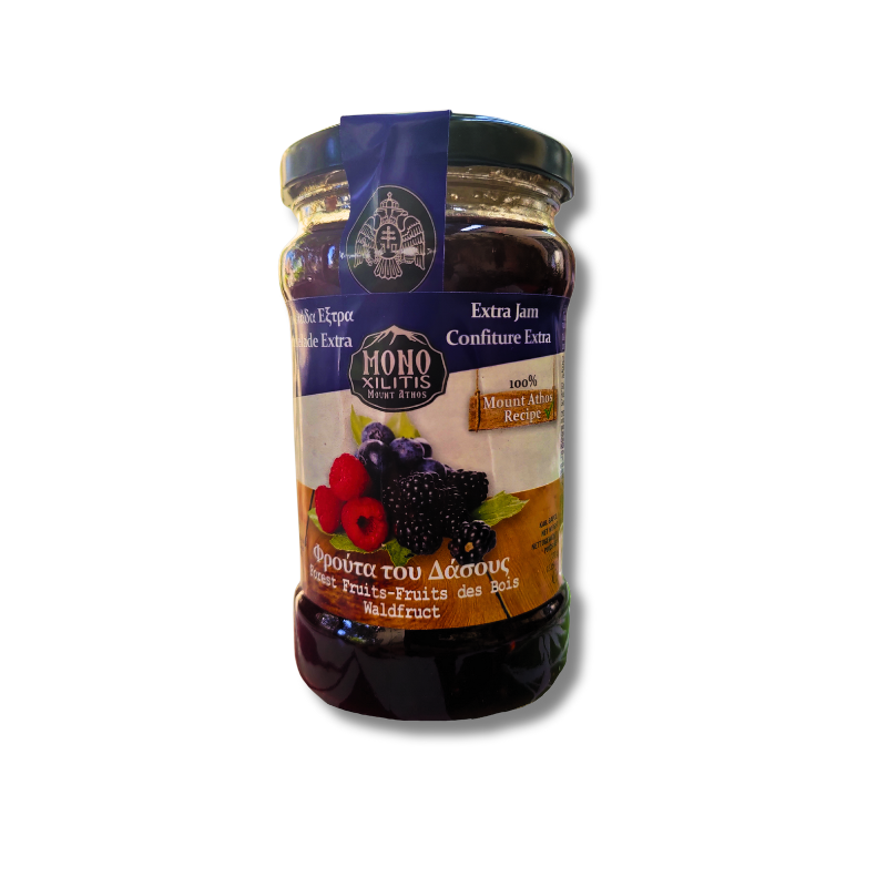Confiture de fruits des bois du Mont Athos 55% fruit - recette traditionnelle - 370g net