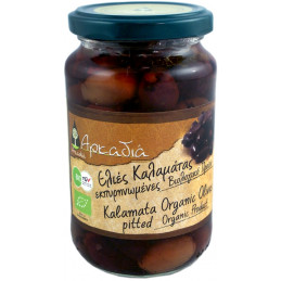 Olives AOP Kalamata en saumure - ARCADIA - 220 g net égoutté