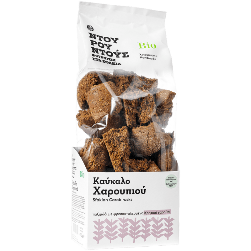 Dakos traditionnel crétois à la farine de caroube pain sec de Crète