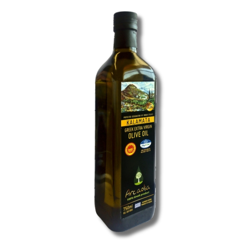 Huile d'olive vierge extra AOP Kalamata bio récolte précoce - bouteille 750 ml