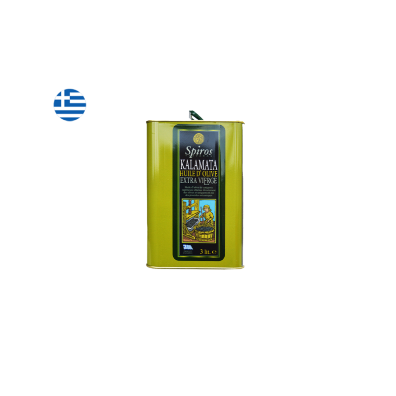 Huile d'olive de Grèce vierge extra  AOP Kalamata  - Domaine TZAVARAS - bidon 3 litres