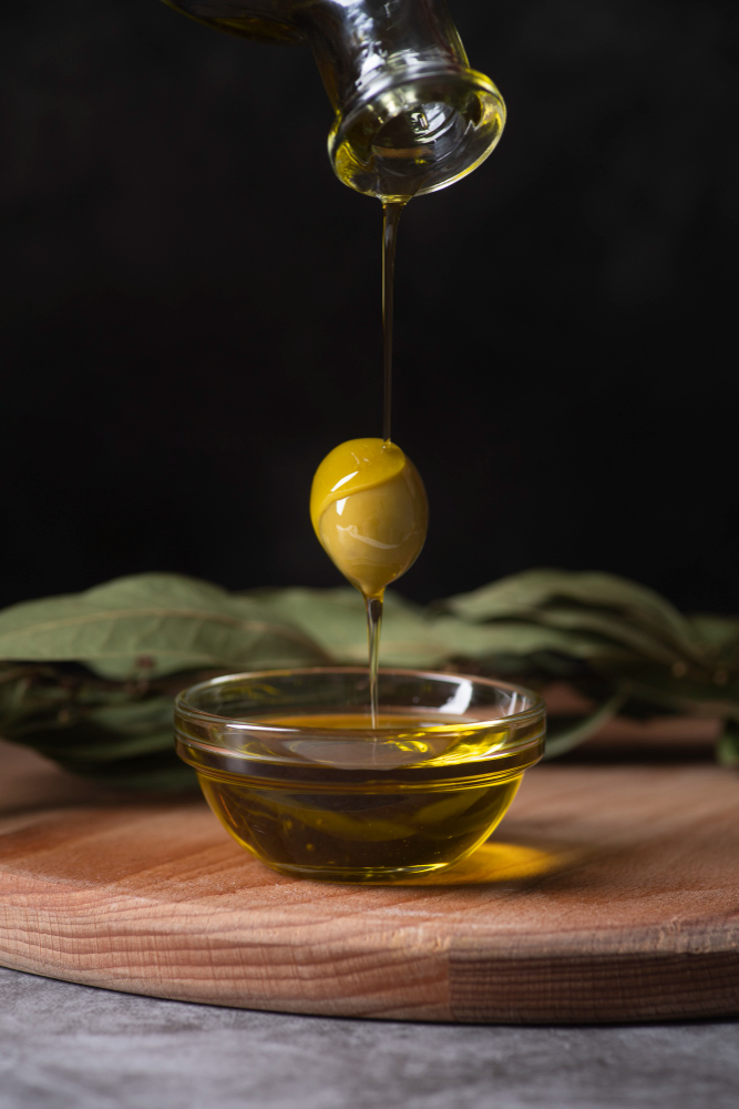 image représentant la transformation de l'olive en huile d'olive